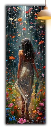 Diamond Painting Frau, Diamant Painting Bilder Regenzeit 5D Full Drill Bastelset Erwachsene Anfänger DIY Strass Kristall Kunst Malerei, Erwachsene Stickerei Kreuzstich, Zimmer Deko 120x40cm G2-933 von Yagagse