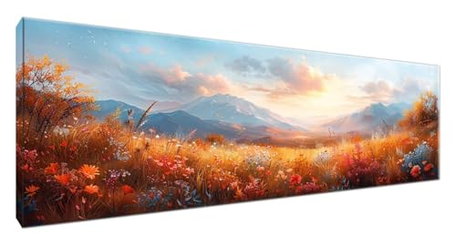 Diamond Painting Herbst, Wiese Diamond Painting Erwachsene Bastelset, DIY Vollbohrer Diamant Malerei Basteln Erwachsene Anfänger Kreativ Set für Deko Wohnzimmer, Geschenke für Frauen 40x120cm G2-898 von Yagagse