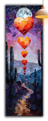 Diamond Painting Herz, Stadt Diamond Painting Erwachsene Bastelset, DIY Vollbohrer Diamant Malerei Basteln Erwachsene Anfänger Kreativ Set für Wanddeko Wohnzimmer, Geschenke für Frauen 150x50cm G2-919 von Yagagse