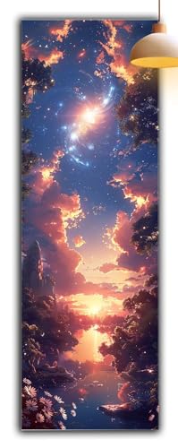 Diamond Painting Himmel, See Diamond Painting Erwachsene Bastelset, DIY Vollbohrer Diamant Malerei Basteln Erwachsene Anfänger Kreativ Set für Wanddeko Wohnzimmer,Geschenke für Frauen 300x100cm G2-937 von Yagagse