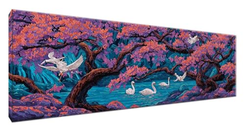 Diamond Painting Karikatur, Diamant Painting Bilder Schwan 5D Full Drill Bastelset Erwachsene Anfänger DIY Strass Kristall Kunst Malerei, Erwachsene Stickerei Kreuzstich, Zimmer Deko 300x100cm G2-249 Diamond Painting Karikatur, Diamant Painting Bilder Schwan 5D Full Drill Bastelset Erwachsene Anfänger DIY Strass Kristall Kunst Malerei, Erwachsene Stickerei Kreuzstich, Zimmer Deko 300x100cm G2-249 von Yagagse