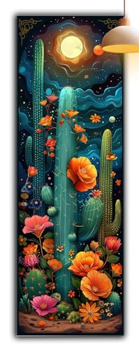 Diamond Painting Landschaft, Diamant Painting Bilder Kaktus 5D Full Drill Bastelset Erwachsene Anfänger DIY Strass Kristall Kunst Malerei, Erwachsene Stickerei Kreuzstich, Zimmer Deko 120x40cm G2-969 von Yagagse