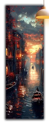 Diamond Painting Landschaft, Diamant Painting Bilder Stadt 5D Full Drill Bastelset Erwachsene Anfänger DIY Strass Kristall Kunst Malerei, Erwachsene Stickerei Kreuzstich, Zimmer Deko 300x100cm G2-939 von Yagagse