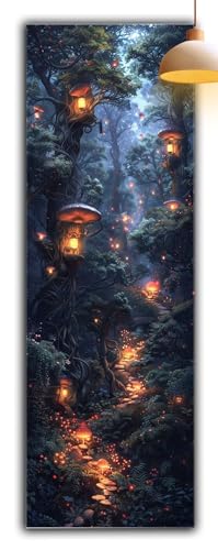 Diamond Painting Landschaft, Diamant Painting Bilder Wunderland 5D Full Drill Bastelset Erwachsene Anfänger DIY Strass Kristall Kunst Malerei, Erwachsene Stickerei Kreuzstich Deko 210x70cm G2-918 von Yagagse