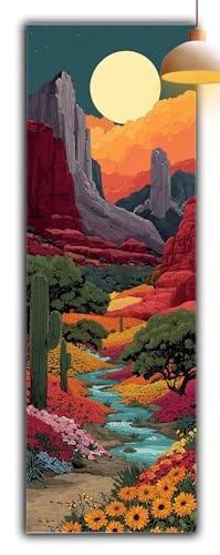 Diamond Painting Landschaft, Fluss Diamond Painting Erwachsene Bastelset, DIY Vollbohrer Diamant Malerei Basteln Erwachsene Anfänger Kreativ Set für Wanddeko Wohnzimmer 105x35cm Geschenke Fall G2-970 von Yagagse