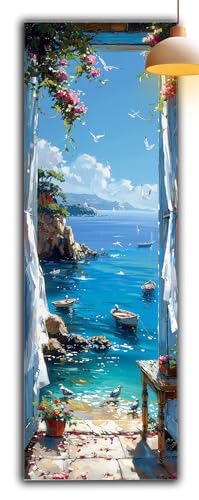 Diamond Painting Meer, Diamant Painting Bilder Taube 5D Full Drill Bastelset Erwachsene Anfänger DIY Strass Kristall Kunst Malerei, Erwachsene Stickerei Kreuzstich, Deko Schlafzimmer 120x40cm G2-942 von Yagagse