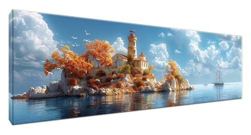 Diamond Painting Meer, Inseln Diamond Painting Erwachsene Bastelset, DIY Vollbohrer Diamant Malerei Basteln Erwachsene Anfänger Kreativ Set für Wanddeko Wohnzimmer, Geschenke für Frauen 210x70 G2-208 Diamond Painting Meer, Inseln Diamond Painting Erwachsene Bastelset, DIY Vollbohrer Diamant Malerei Basteln Erwachsene Anfänger Kreativ Set für Wanddeko Wohnzimmer, Geschenke für Frauen 210x70 G2-208 von Yagagse