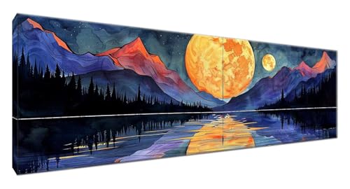 Diamond Painting Mond, Landschaft Diamond Painting Erwachsene Bastelset, DIY Vollbohrer Diamant Malerei Basteln Erwachsene Anfänger Kreativ Set für Wanddeko Wohnzimmer 105x35 cm Geschenke Fall G2-220 Diamond Painting Mond, Landschaft Diamond Painting Erwachsene Bastelset, DIY Vollbohrer Diamant Malerei Basteln Erwachsene Anfänger Kreativ Set für Wanddeko Wohnzimmer 105x35 cm Geschenke Fall G2-220 von Yagagse