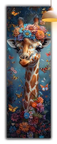 Diamond Painting Niedlich, Diamant Painting Bilder Giraffe 5D Full Drill Bastelset Erwachsene Anfänger DIY Strass Kristall Kunst Malerei, Erwachsene Stickerei Kreuzstich, Zimmer Deko 210x70cm G2-921 von Yagagse
