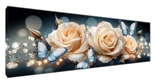 Diamond Painting Schmetterling, Rose Diamond Painting Erwachsene Bastelset, DIY Vollbohrer Diamant Malerei Basteln Erwachsene Anfänger Kreativ Set für Wanddeko Wohnzimmer 240x80cm Geschenke G2-238 Diamond Painting Schmetterling, Rose Diamond Painting Erwachsene Bastelset, DIY Vollbohrer Diamant Malerei Basteln Erwachsene Anfänger Kreativ Set für Wanddeko Wohnzimmer 240x80cm Geschenke G2-238 von Yagagse