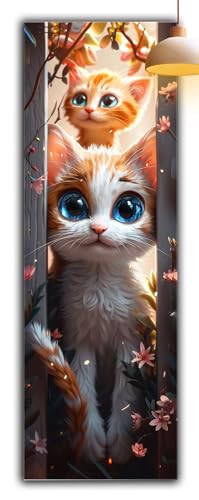 Diamond Painting Tier, Katze Diamond Painting Erwachsene Bastelset, DIY Vollbohrer Diamant Malerei Basteln Erwachsene Anfänger Kreativ Set für Wanddeko Wohnzimmer, Geschenke für Frauen 210x70cm G2-901 von Yagagse
