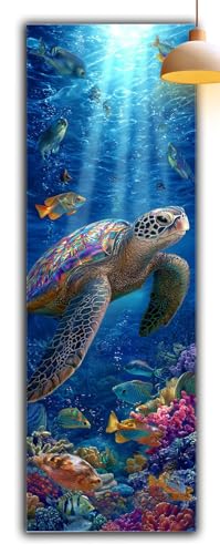 Diamond Painting Tier, Meeresschildkröten Diamond Painting Erwachsene Bastelset, DIY Vollbohrer Diamant Malerei Basteln Erwachsene Anfänger Kreativ Set für Deko Wohnzimmer 120x40cm Geschenke G2-979 von Yagagse