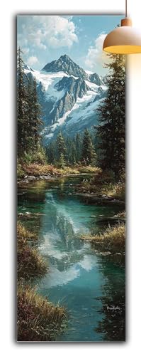 Diamond Painting Winter, Berg Diamond Painting Erwachsene Bastelset, DIY Vollbohrer Diamant Malerei Basteln Erwachsene Anfänger Kreativ Set für Wanddeko Wohnzimmer,Geschenke für Frauen 105x35cm G2-925 von Yagagse
