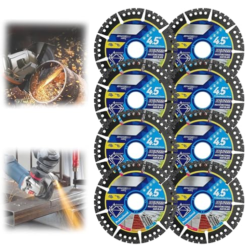 4/8 Diamant-Multifunktions-Sägeblätter für Marmor, Quarz, Stein, Fliesen, Metall, Kunststoff – Winkelschleifer-Sägeblätter, Ø 125 mm x 15 mm Glastrennscheibe, 22,23 mm Innenglastrennscheibe(8PCS) von Yagerod