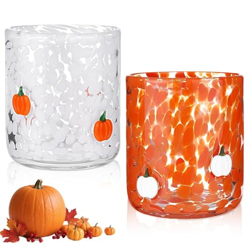 Yagerod 2026 Neues 2-teiliges Halloween-Icon-Saftgläser-Set, 14 oz Icon-Trinkgläser-Set ohne Stiel, süße Geisterglas-Trinkbecher, ideal als Geschenk und Trinkgeschirr for Halloween-Partys(Pumpkin) Yagerod 2026 Neues 2-teiliges Halloween-Icon-Saftgläser-Set, 14 oz Icon-Trinkgläser-Set ohne Stiel, süße Geisterglas-Trinkbecher, ideal als Geschenk und Trinkgeschirr for Halloween-Partys(Pumpkin) von Yagerod