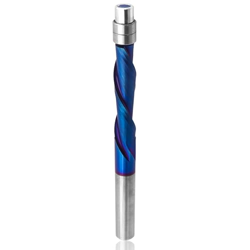 Yakamoz 1/4-Zoll-Schaftmuster bündiger Fräser mit Lager, Vollhartmetallspirale, bündig, bündiger Fräser für Holztrimmen, Acrylkantenformen Yakamoz 1/4-Zoll-Schaftmuster bündiger Fräser mit Lager, Vollhartmetallspirale, bündig, bündiger Fräser für Holztrimmen, Acrylkantenformen von Yakamoz