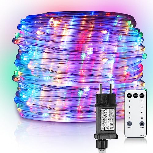 Yakimz 10M Bunt Lichterschlauch Aussen, 100LEDs Lichtschlauch mit Fernbedienung und Timer Schlauch Dimmbar & Memory-Funktion für Hochzeit Party Garten Balkon Deko, 8 Modi AußEn Innen, IP65 Yakimz 10M Bunt Lichterschlauch Aussen, 100LEDs Lichtschlauch mit Fernbedienung und Timer Schlauch Dimmbar & Memory-Funktion für Hochzeit Party Garten Balkon Deko, 8 Modi AußEn Innen, IP65 von Yakimz