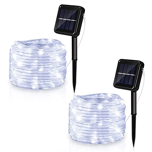 Yakimz 20m LED Lichterkette Solarbetrieben, 200 LEDs Lichterschlauch Kaltweiß mit 8 Beleuchtungsmodi, IP65 Wasserdicht für Garten, Balkon, Hochzeit, Party und Weihnachten, 2 Stück Yakimz 20m LED Lichterkette Solarbetrieben, 200 LEDs Lichterschlauch Kaltweiß mit 8 Beleuchtungsmodi, IP65 Wasserdicht für Garten, Balkon, Hochzeit, Party und Weihnachten, 2 Stück von Yakimz