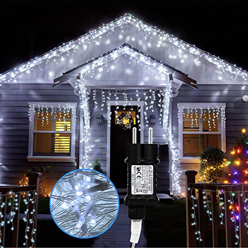 Yakimz Lichterkette Eisregen Außen, 5M LED Lichtervorhang Lichterkette, IP44 Wasserdicht, 200LEDs Kaltesweiß mit 8 Modi für Innen Außen Weihnachten Party Schlafzimmer Balkon Garten Yakimz Lichterkette Eisregen Außen, 5M LED Lichtervorhang Lichterkette, IP44 Wasserdicht, 200LEDs Kaltesweiß mit 8 Modi für Innen Außen Weihnachten Party Schlafzimmer Balkon Garten von Yakimz