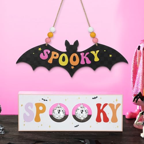 Yalikop 2 Stück Disco Holz Gruselige Tischkugeln Ornamente Halloween Fledermaus Wandbehang Discokugel Tisch Mittelstück Gitter Muster Fledermaus Anhänger für Halloween Kaffee Bar Party Dekoration Yalikop 2 Stück Disco Holz Gruselige Tischkugeln Ornamente Halloween Fledermaus Wandbehang Discokugel Tisch Mittelstück Gitter Muster Fledermaus Anhänger für Halloween Kaffee Bar Party Dekoration von Yalikop