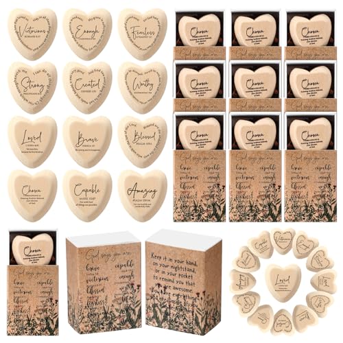 Yalikop 24 Sets "God Say You Are Inspirational Christian Gift Bulk Religious Wooden Heart Pocket Token Bible Verses Pocket Hug Token God Blessed Party Favors Church Scripture Gifts for Dad Women Men Yalikop 24 Sets "God Say You Are Inspirational Christian Gift Bulk Religious Wooden Heart Pocket Token Bible Verses Pocket Hug Token God Blessed Party Favors Church Scripture Gifts for Dad Women Men von Yalikop