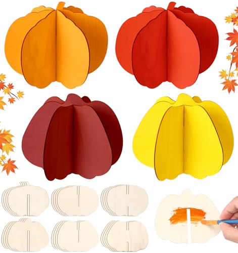 Yalikop 8-teiliges Set mit 24 Stück, 10 cm, 3D-Kürbis-Herbst-Handwerk, Holz-Kürbis-Bastelarbeiten, Holzausschnitte, Scheiben, Erntedankfest, Handwerk für Herbsternte, DIY, Tisch, gestufte Yalikop 8-teiliges Set mit 24 Stück, 10 cm, 3D-Kürbis-Herbst-Handwerk, Holz-Kürbis-Bastelarbeiten, Holzausschnitte, Scheiben, Erntedankfest, Handwerk für Herbsternte, DIY, Tisch, gestufte von Yalikop