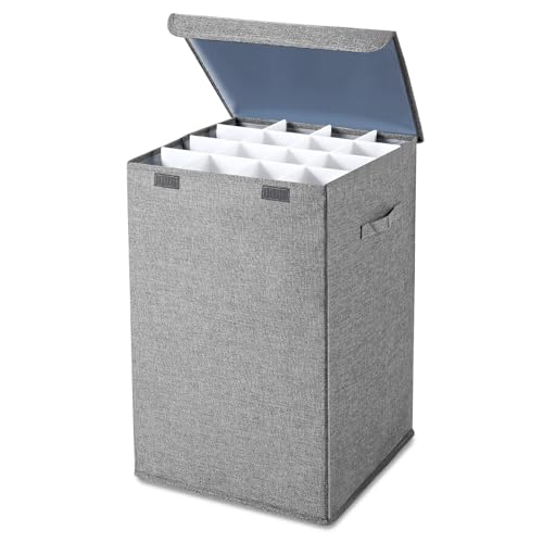 Yalikop Aufbewahrungsbox für Leinen-Rollen, faltbar, Leinen, für Büro, Schule, Poster, Architektur, Zuhause, 16 Fächer, 40 x 40 x 61 cm Yalikop Aufbewahrungsbox für Leinen-Rollen, faltbar, Leinen, für Büro, Schule, Poster, Architektur, Zuhause, 16 Fächer, 40 x 40 x 61 cm von Yalikop