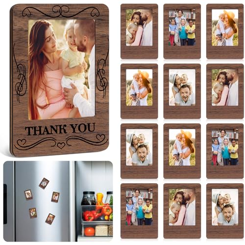 Yalikop Kühlschrank-Magnet-Bilderrahmen aus Holz, für 7,6 cm, sofortiges Foto, DIY, unlackierte Bilderrahmen, Kühlschrankmagnete für Kühlschrankspind, 12 Stück Yalikop Kühlschrank-Magnet-Bilderrahmen aus Holz, für 7,6 cm, sofortiges Foto, DIY, unlackierte Bilderrahmen, Kühlschrankmagnete für Kühlschrankspind, 12 Stück von Yalikop