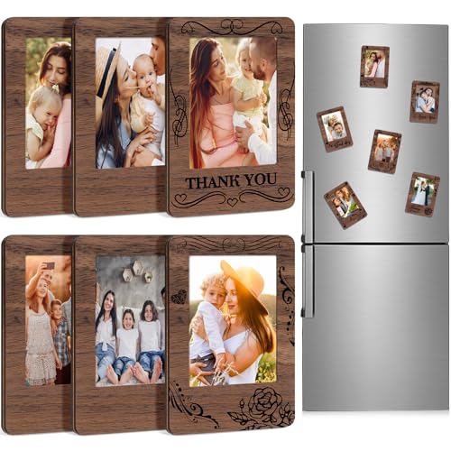 Yalikop Kühlschrank-Magnet-Bilderrahmen aus Holz für 7,6 cm Sofortfotos, DIY, unfertige Bilderrahmen, Kühlschrankmagnete für Kühlschrank Spind, 6 Packungen Yalikop Kühlschrank-Magnet-Bilderrahmen aus Holz für 7,6 cm Sofortfotos, DIY, unfertige Bilderrahmen, Kühlschrankmagnete für Kühlschrank Spind, 6 Packungen von Yalikop