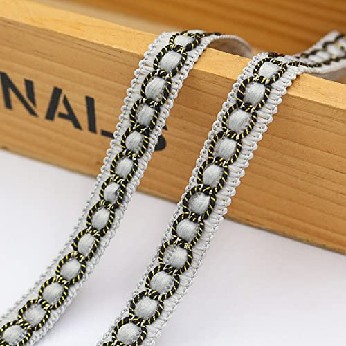 Yalulu 10 Yards Metallisiertes Dekoborte Geflochten Gimp Trim, Posamentenborte Drehkordel Borte aus Dekoband Zierband Geschenkband Schmuckband für Nähen Deko (Grau) von Yalulu