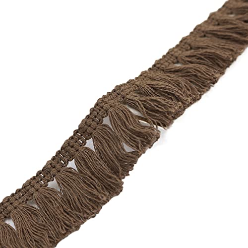 Yalulu 10 Yards Quaste Fransenborte Fransenband Quaste Trim Band Fringe Borte Fransen Quasten Trim Fransen Spitzenborte Dekoband für Kleidung,Kostüme,DIY Nähen (Kaffee) von Yalulu