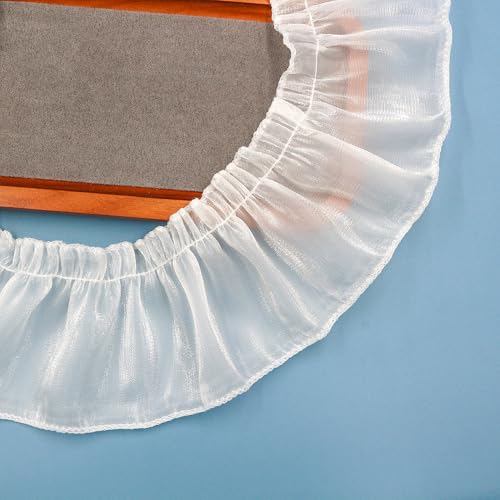 Yalulu 10 Yards Spitzenborte Spitzenband Spitzenstoffbesatz Rüschenbesatz Spitzenborte Rüschenspitze Weiß Plissierte Organza-Fransenbänder Yalulu 10 Yards Spitzenborte Spitzenband Spitzenstoffbesatz Rüschenbesatz Spitzenborte Rüschenspitze Weiß Plissierte Organza-Fransenbänder von Yalulu