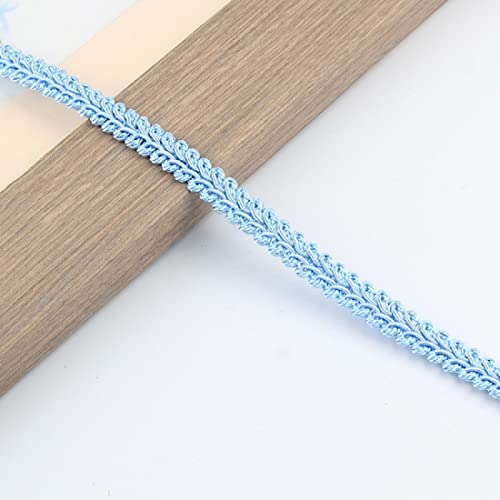 Yalulu 11.5 Meter Posamentenborte Gimp Braid Trim Dekoborte Bordüre Borte Schmuckband Spitze Für Kostüme DIY Nähen Schmuck Herstellung Vorhang Dekoration (Hellblau) von Yalulu