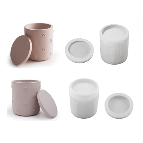 Yalulu 2 Stück Glasformen aus Kunstharz mit 2 Deckel, Schmuck Schachtel Formen Silikonformen Gießform, Silikonform Kerzen Tasse, Gipsformen zum Gießen Yalulu 2 Stück Glasformen aus Kunstharz mit 2 Deckel, Schmuck Schachtel Formen Silikonformen Gießform, Silikonform Kerzen Tasse, Gipsformen zum Gießen von Yalulu