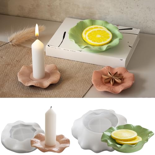 Yalulu 2 Stück Lotosblume Silikonform Tablett, Tray Silikon Epoxidharz Gießformen, Silikonform Teller Epoxidharz Formen Betonformen, Tablett Untersetze Gießform Yalulu 2 Stück Lotosblume Silikonform Tablett, Tray Silikon Epoxidharz Gießformen, Silikonform Teller Epoxidharz Formen Betonformen, Tablett Untersetze Gießform von Yalulu