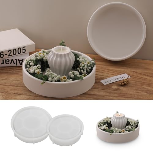 Yalulu 2 Stück Silikonform Kerzen, Groß Obsttablett Epoxidharz Gießformen, DIY Tablett Gießform, Kerzentasse Gießformen für Kerzenständer Vasen Teller Basteln Yalulu 2 Stück Silikonform Kerzen, Groß Obsttablett Epoxidharz Gießformen, DIY Tablett Gießform, Kerzentasse Gießformen für Kerzenständer Vasen Teller Basteln von Yalulu