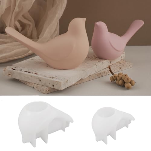 Yalulu 2 Stück Vogel Silikonformen, Vögel Harz Casting Mould Vogel Silikonformen Gießformen Vogel Kerzen Vogelform Kerzenformen Dekorationen von Yalulu