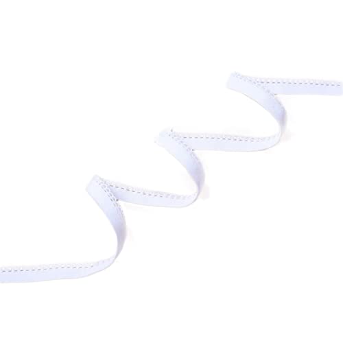 Yalulu 20 Meter 10 mm Breite Spitze Elastisch Band Verzierung Spitzenband Blumen Kantenbesatz zum Nähen Basteln Unterwäsche Dekor (Weiß) von Yalulu