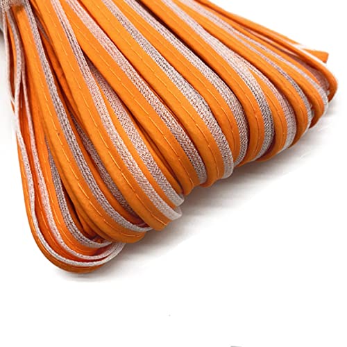 Yalulu 20 Meter Reflektierende Paspel-Streifen, Reflektierende Band zum Einfassung Paspelband für Kleidung, Taschen und Handtaschen (Orange) von Yalulu
