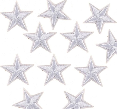 Yalulu 20 Stück Weiß Star Patches Aufnäher Aufbügler Applikation zum aufbügeln Bügelbild Sticker Aufnäher DIY Kleidung Jeans Taschen Patch Yalulu 20 Stück Weiß Star Patches Aufnäher Aufbügler Applikation zum aufbügeln Bügelbild Sticker Aufnäher DIY Kleidung Jeans Taschen Patch von Yalulu