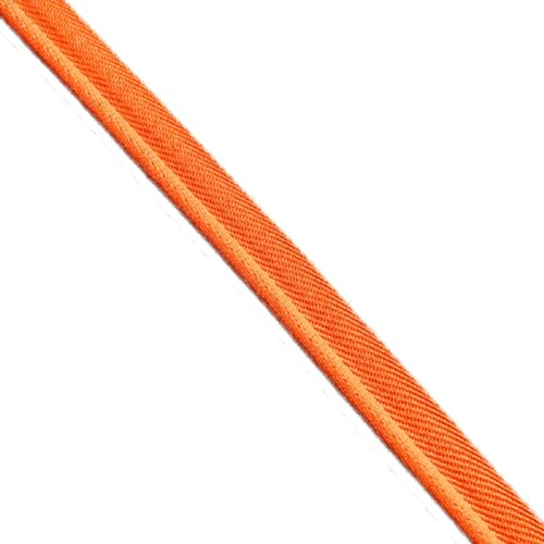 Yalulu 20 Yards Elastisch Paspelband Mit Kederschnur, Lippenkordel-Besatz Paspelband zum Nähen Für Gurtband, Kleidungsstück, Nähen, Trimmen, Polsterzubehör (Orange) von Yalulu