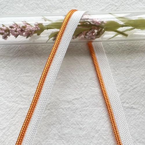 Yalulu 20 Yards Polyester Paspelband, 10mm breite Paspelband zum Nähen, Rand Nähen Band Bias Einfügen Piping Cord Seil für Tischdecken oder Kleidungsstücke (Orange) von Yalulu