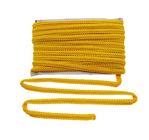 Yalulu 25 Meter Geflochten Zierband Borte aus Dekoband Zierband Geschenkband Spitzenborte Schnur Kordelband Nähen Handwerk Hochzeit Deko (Gold) von Yalulu