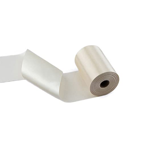 Yalulu 25 Meter x 10cm Große Geschenkband Schleife Satinband Stoffband Schleifenband für auto Bogen Schleifen Eröffnungszeremonie Schleifen Partydekoration (Beige) von Yalulu
