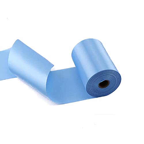 Yalulu 25 Meter x 10cm Große Geschenkband Schleife Satinband Stoffband Schleifenband für auto Bogen Schleifen Eröffnungszeremonie Schleifen Partydekoration (Himmelblau) von Yalulu