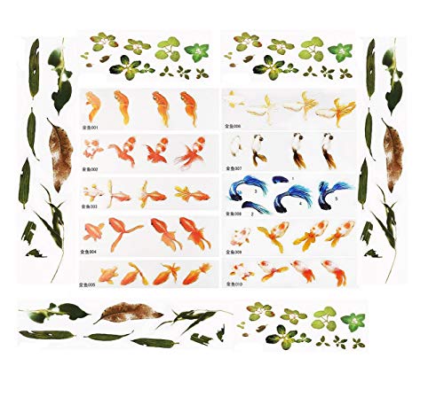 Yalulu 30 Stücks 3D Simulation Rot Fisch Blätter Harz Dekorative Aufkleber Fit DIY Telefonkasten Formen Micro Landschaft Scrapbooking Aufkleber Yalulu 30 Stücks 3D Simulation Rot Fisch Blätter Harz Dekorative Aufkleber Fit DIY Telefonkasten Formen Micro Landschaft Scrapbooking Aufkleber von Yalulu