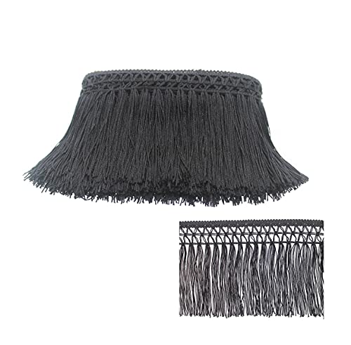 Yalulu 5 Meter Schwarz Spitzenband, Quasten, Quaste Seidig Fransen Geschnitten Fransenborte Kostüm Quaste Trimmen Yalulu 5 Meter Schwarz Spitzenband, Quasten, Quaste Seidig Fransen Geschnitten Fransenborte Kostüm Quaste Trimmen von Yalulu