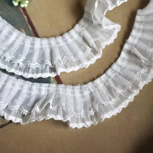 Yalulu 5 Yards Spitzenborte Mit Rüschen Vintage Rüschenband Plissee Bänder Oganza Bordüre Plissiert Spitzenband Dekoband DIY Nähen kleid Kleidungsborte Trim Yalulu 5 Yards Spitzenborte Mit Rüschen Vintage Rüschenband Plissee Bänder Oganza Bordüre Plissiert Spitzenband Dekoband DIY Nähen kleid Kleidungsborte Trim von Yalulu