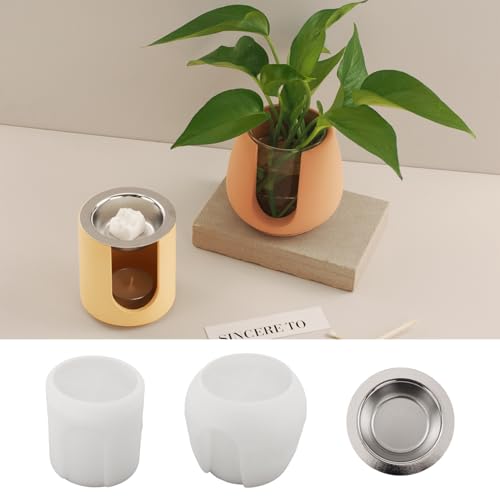 Yalulu Aroma-Diffusor Silikonformen Gießformen Kerzenhalter DIY Silikon Gießform, Kerzenlöffel Harz Epoxid Silikonform, Blumentöpfen Silikonform Vase Epoxidharz Formen Yalulu Aroma-Diffusor Silikonformen Gießformen Kerzenhalter DIY Silikon Gießform, Kerzenlöffel Harz Epoxid Silikonform, Blumentöpfen Silikonform Vase Epoxidharz Formen von Yalulu