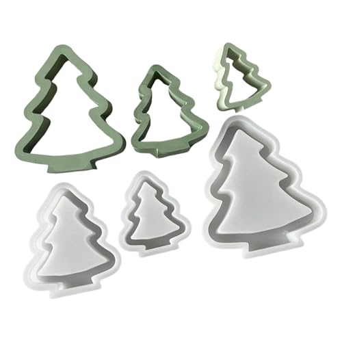 3 Stück Silikonformen Weihnachten Gießformen für Weihnachtsbaum aus Harz Beton Gips Sojawachs, wiederverwendbare DIY Form 3 Stück Silikonformen Weihnachten Gießformen für Weihnachtsbaum aus Harz Beton Gips Sojawachs, wiederverwendbare DIY Form von Yamaler